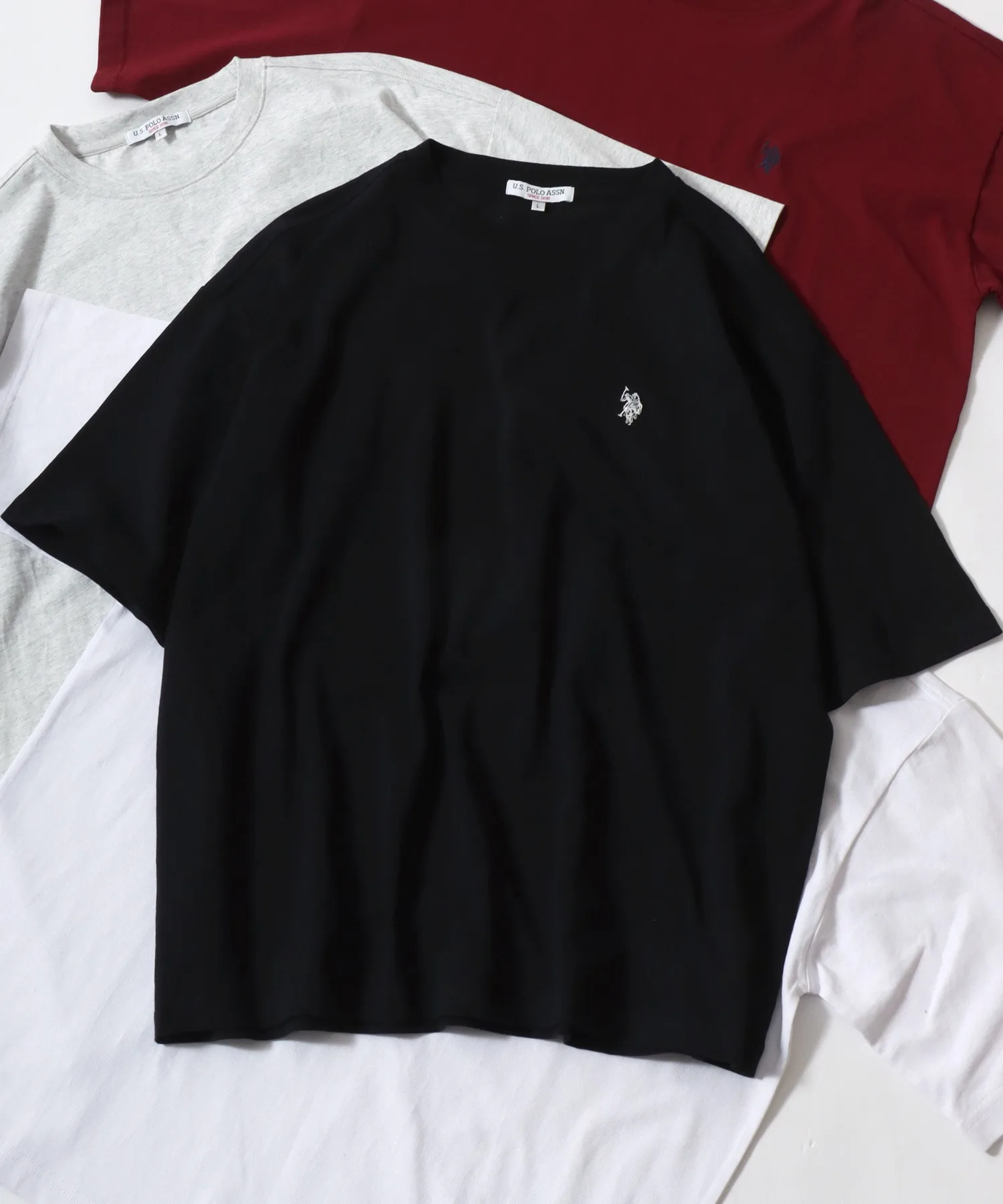 Футболка оверсайз U.S. POLO ASSN. с вышивкой черная