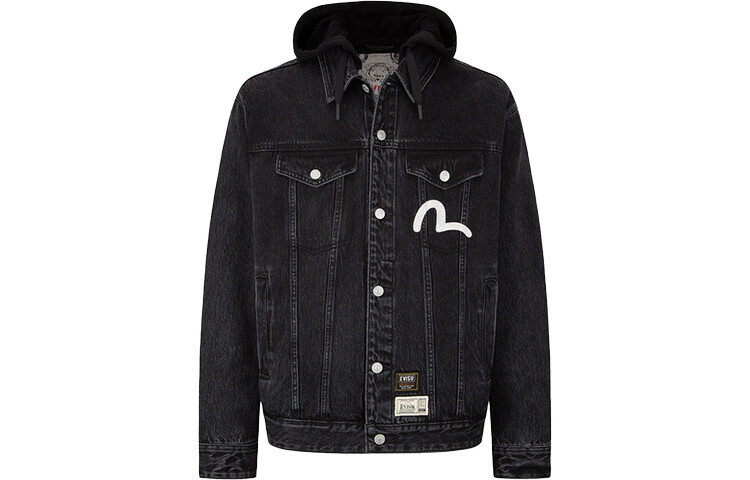 

Джинсовая куртка мужская черная Evisu, черный