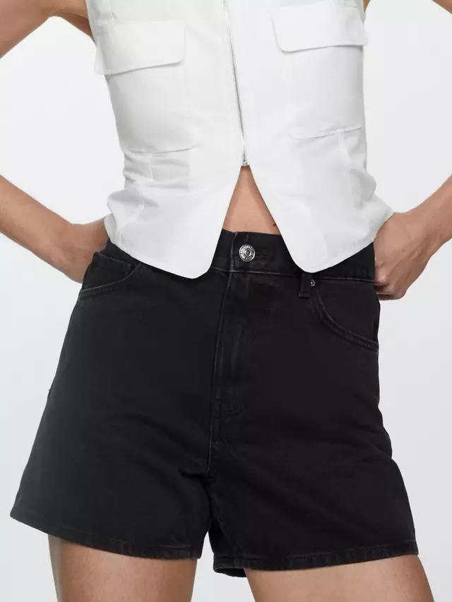

Шорты Mango Zoe Denim, черный