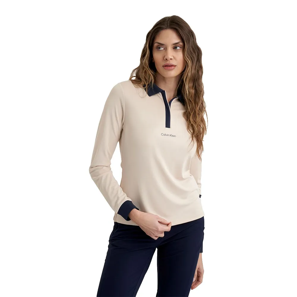 

Поло с длинным рукавом Calvin Klein Golf Mila, бежевый
