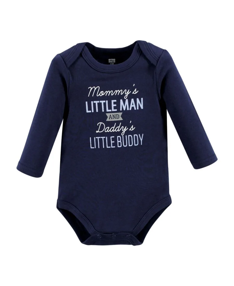 Хлопковые боди с длинными рукавами, комплект из 3 штук Hudson Baby, Newest Family Member — фото 2