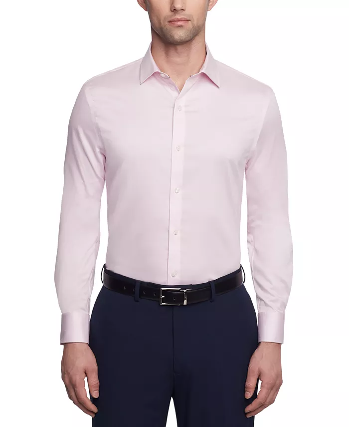 

Мужская рубашка Flex Wrinkle Free Stretch Twill, классического и узкого кроя Tommy Hilfiger, синий