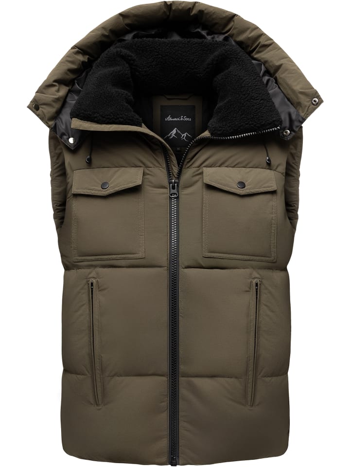 

Amaci&Sons Зимний жилет NAMPA оливкового цвета