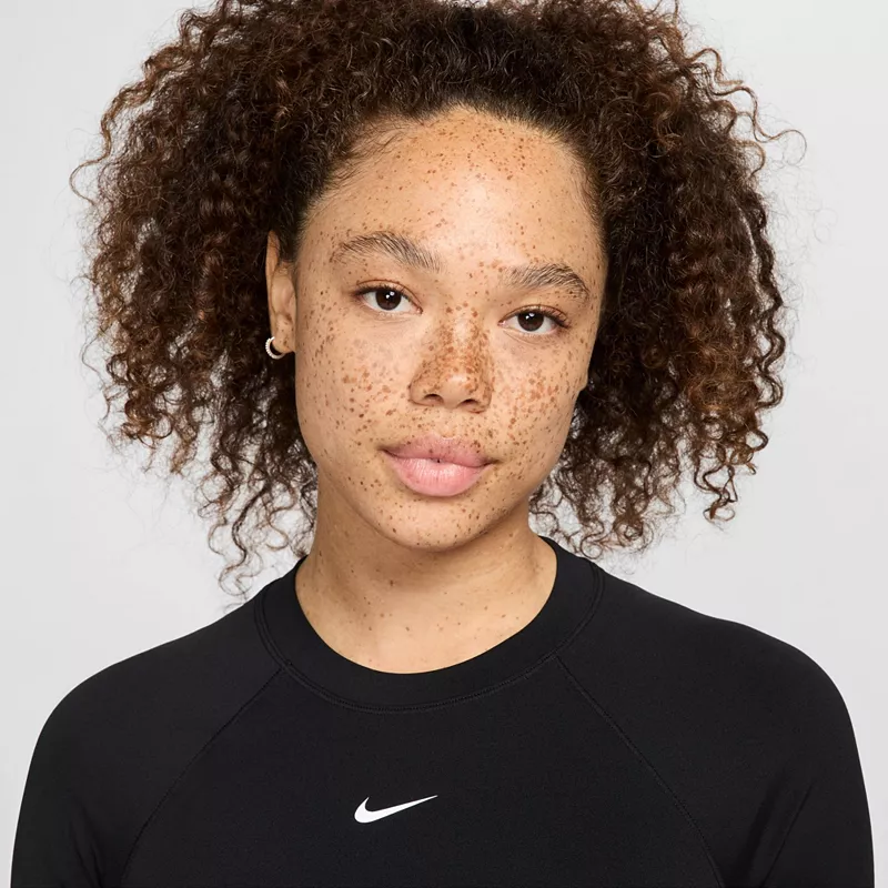 Женская футболка с длинными рукавами Nike Pro Dri-FIT, черный — фото 4