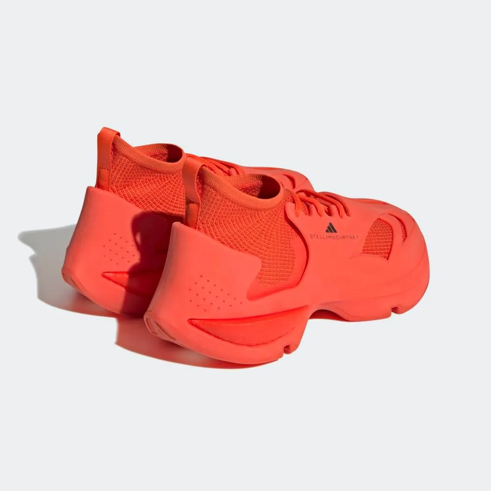 Мужские кроссовки Adidas Stella McCartney спортивного стиля на шнуровке - черные, оранжевый/черный — фото 3