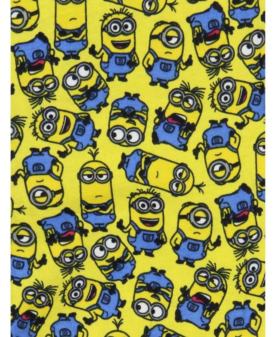 Комплект пижамы для сна Big Boys Minions Crew Bob Stuart Phil Kevin Sleep 2PC Despicable Me, желтый — фото 2