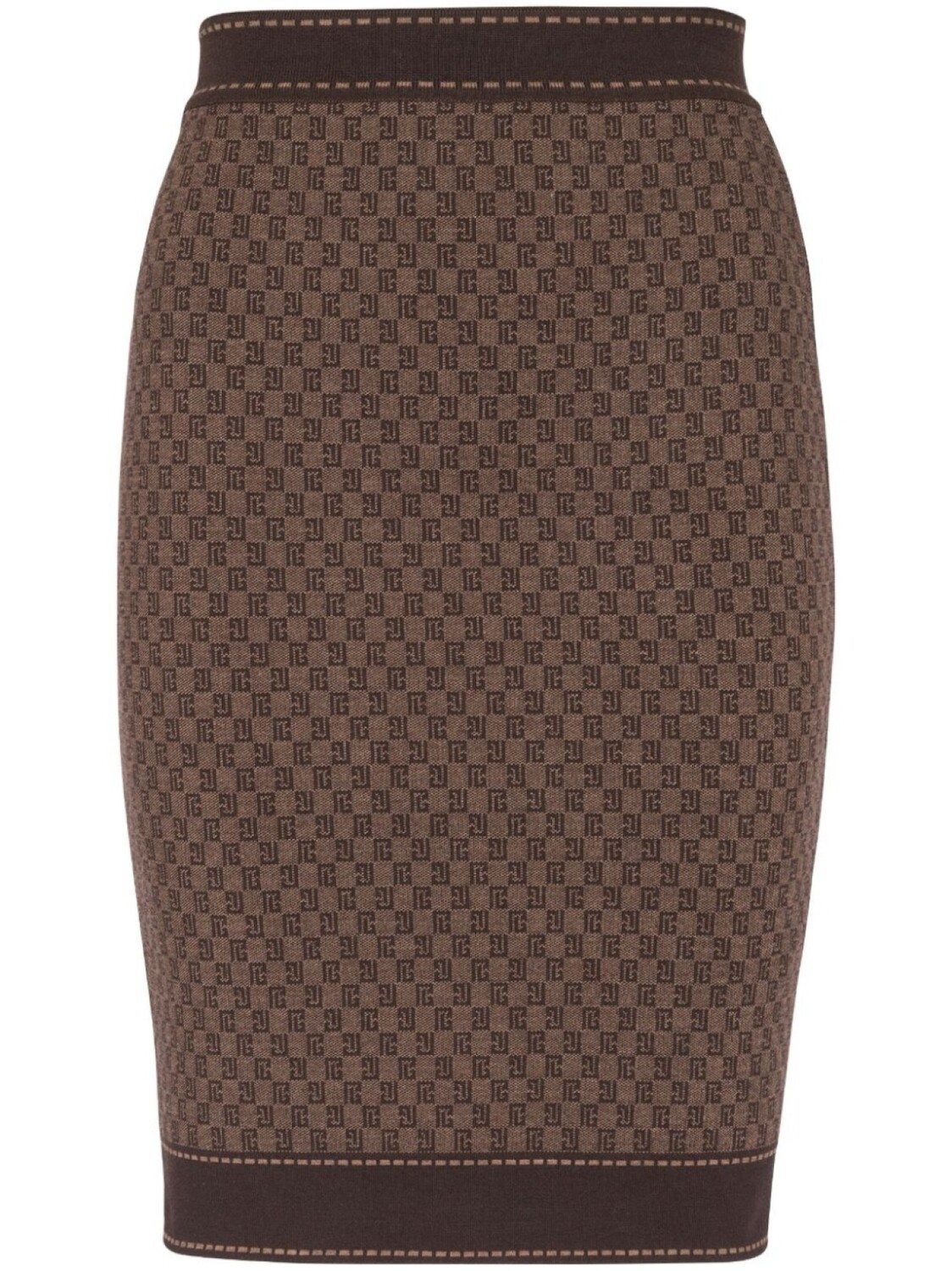 

Balmain юбка с монограммой, коричневый