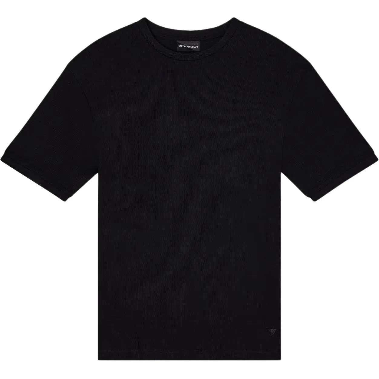 Футболка Asv jersey с вертикальным жаккардовым узором EMPORIO ARMANI, Black