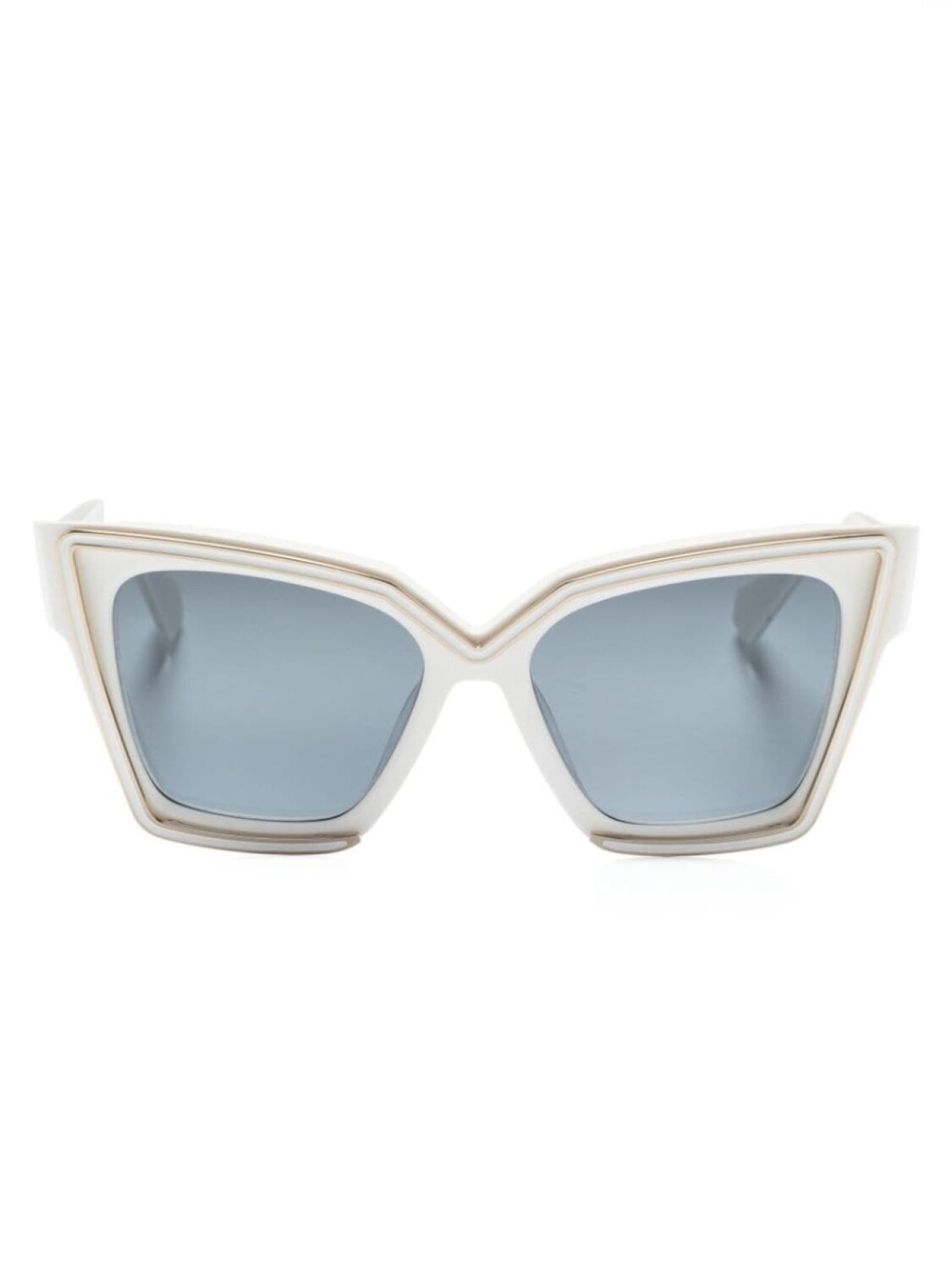 

Valentino Eyewear солнцезащитные очки Grace в квадратной оправе, белый