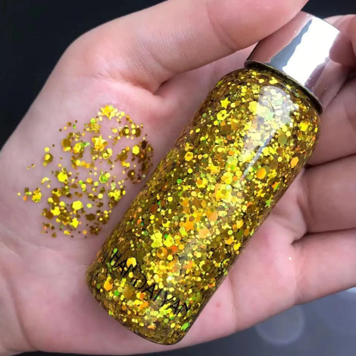 Гель с блестками для тела Holographic Chunky Glitter Generic 35g Золотой — фото 2