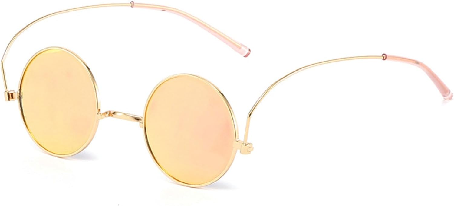 

Ретро металлические круглые солнцезащитные очки для женщин, модные панк-очки в маленькой оправе, стильные очки для женщин и мужчин с защитой от УФ-излучения UV400 mincl, Pink