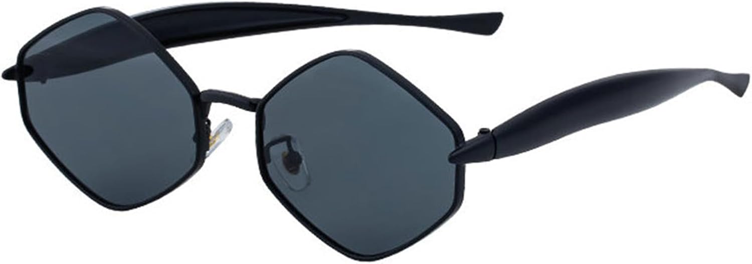 

Женские солнцезащитные очки Hexagon Punk 2025, роскошные винтажные классические металлические многоугольные солнцезащитные очки для женщин, защита от УФ-излучения UV400 helena, C3