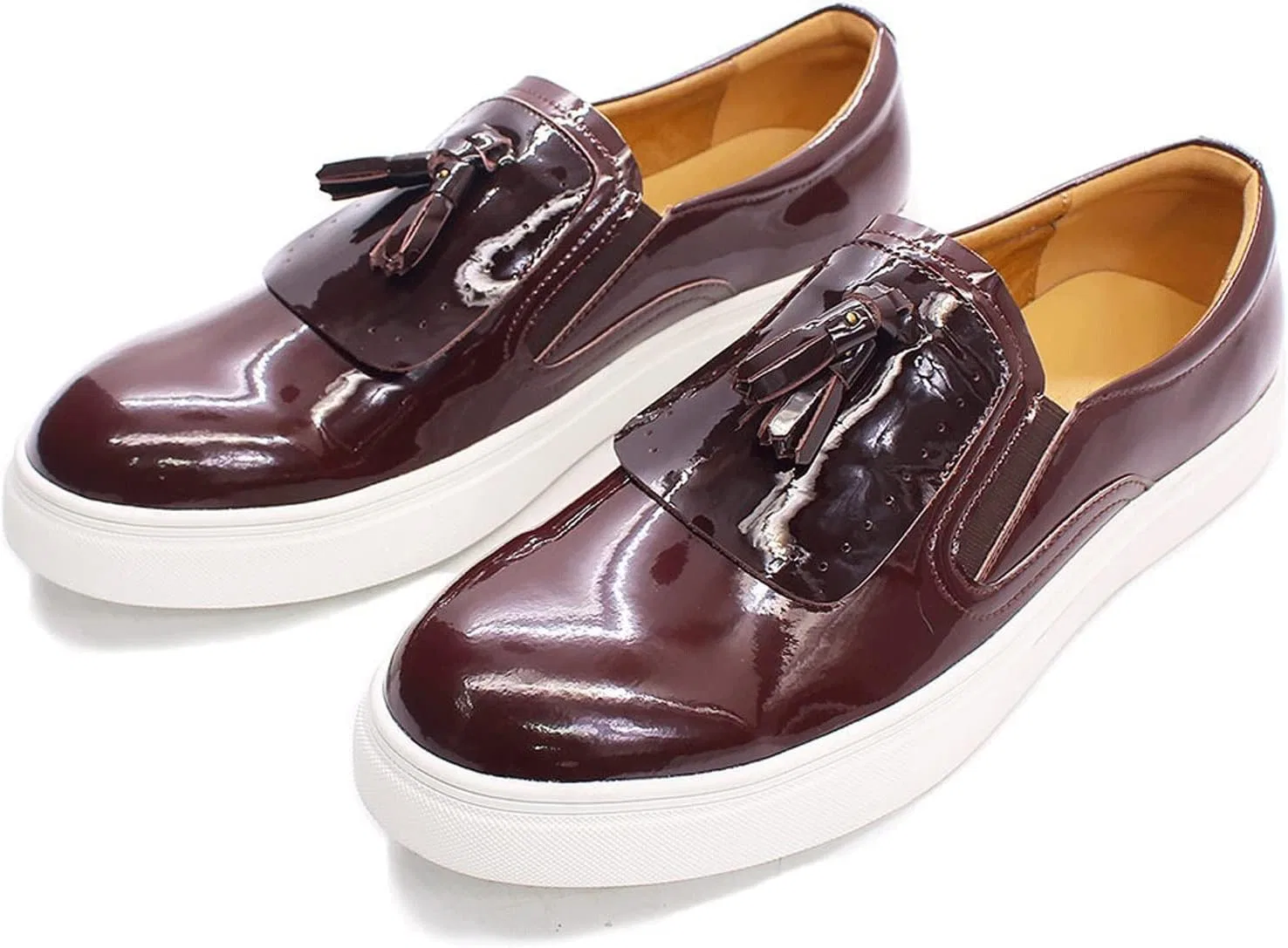 Туфли Men's Shoes, Leather, Casual Men's Shoes, Smooth and Soft Soles, Tassel Shoes and Sports Shoes Generic, Brown