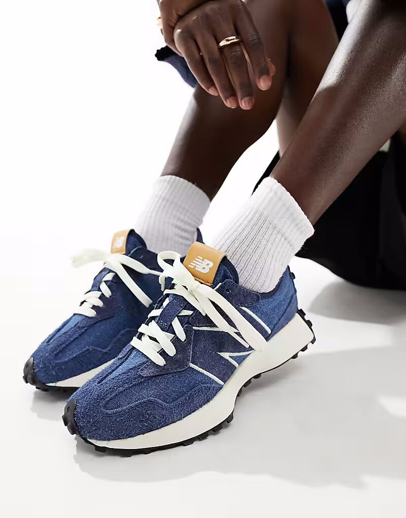 Кроссовки New Balance 327 синего цвета — фото 3
