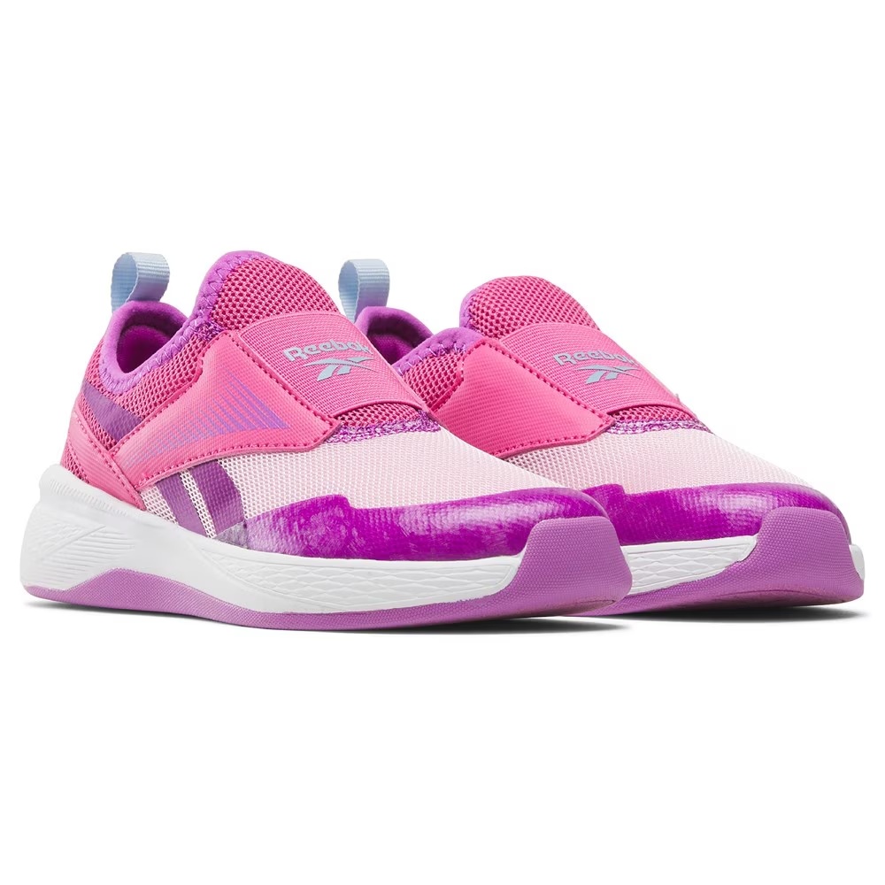 

Детские кроссовки на липучках nano play для маленьких/больших детей Reebok, pink/berry/purple