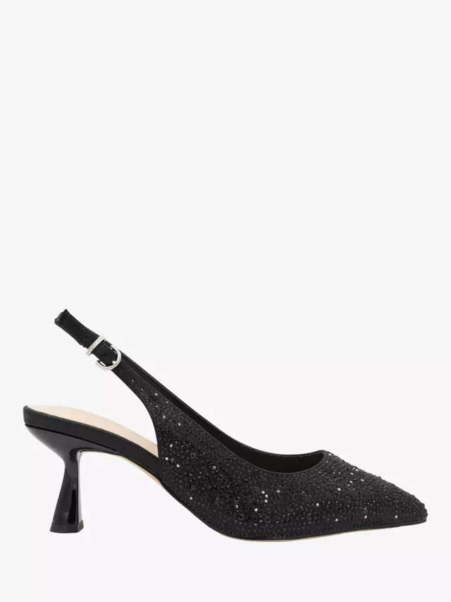 

Туфли-лодочки Paradox London Fiora Wide Fit Diamante Kitten Heel Slingback, черный
