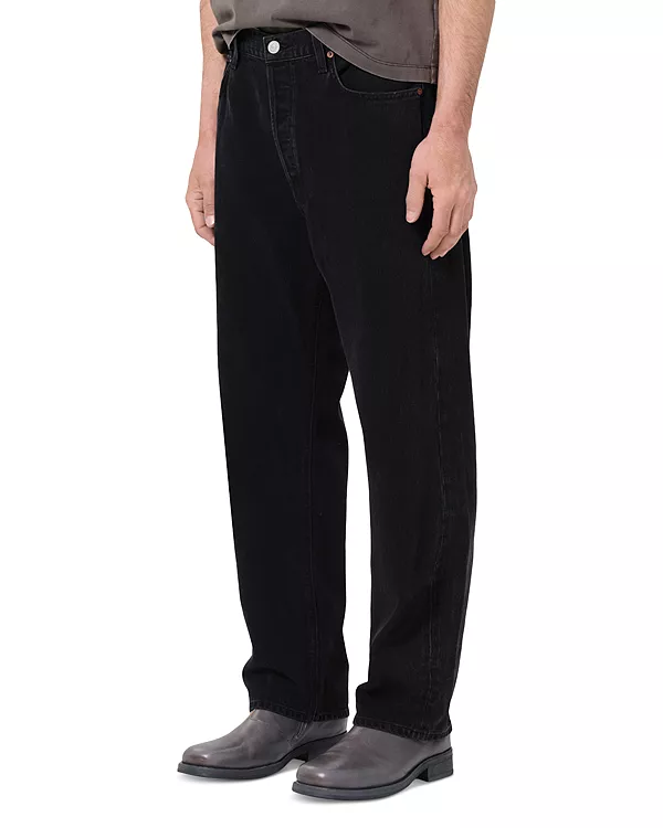 

Джинсы свободного кроя со средней посадкой в стиле 90-х, цвет «кембер блэк». Agolde, черный