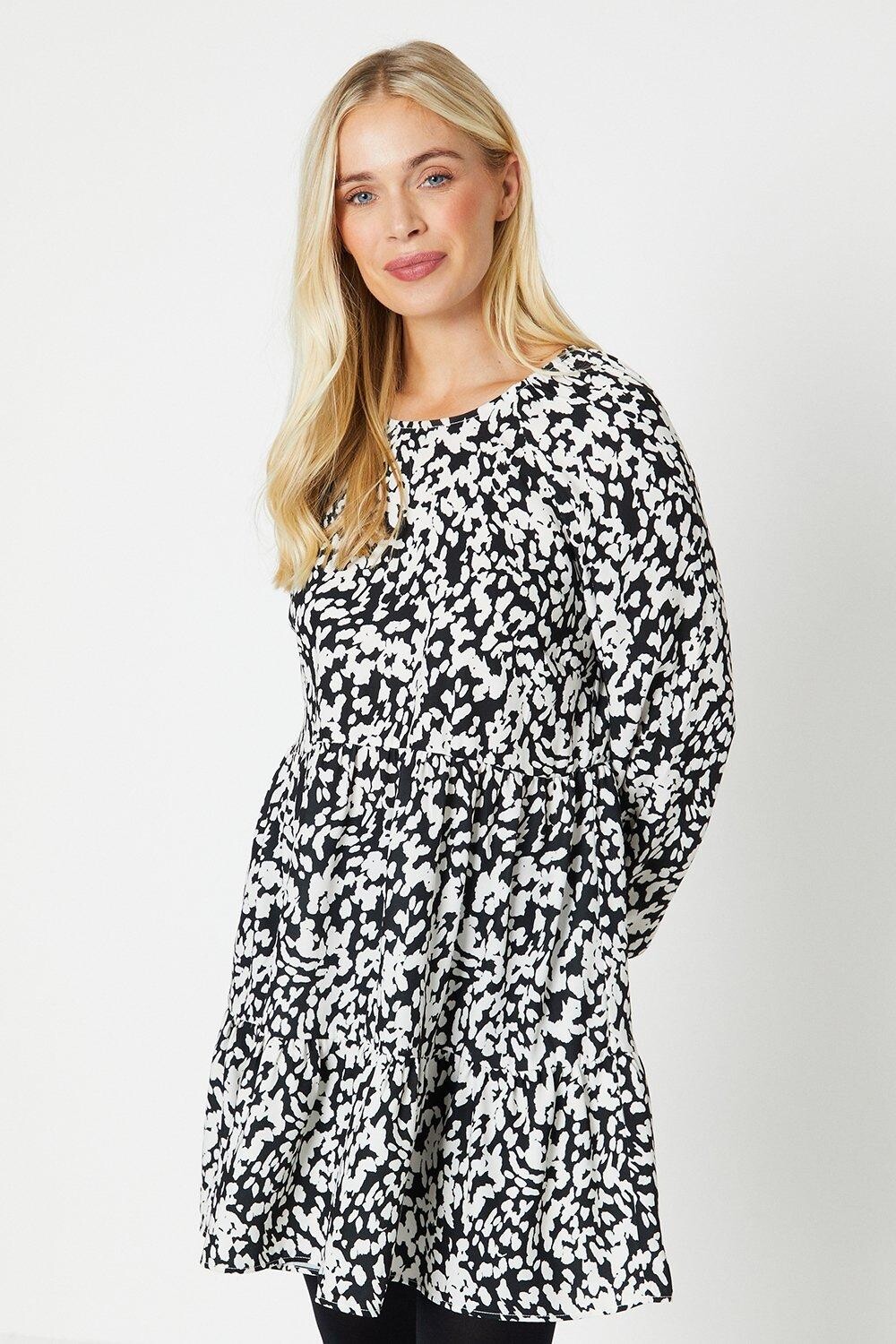 

Мини-платье Petite Mono с абстрактным узором Dorothy Perkins, мультиколор