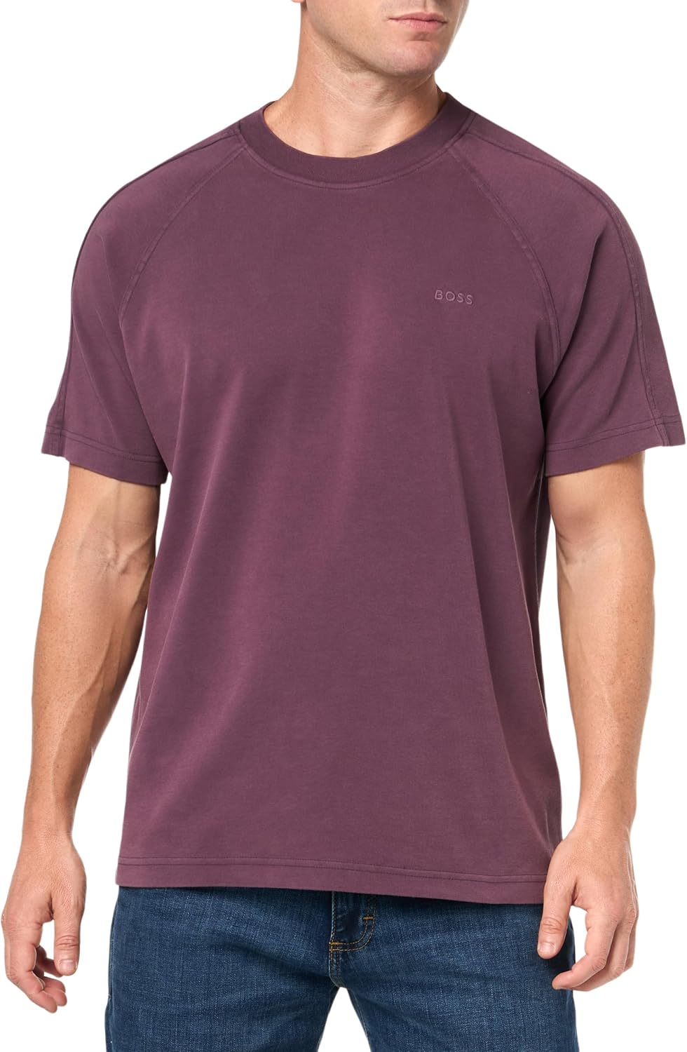 

Футболка BOSS Mens Concrete Cotton с коротким рукавом, Tulipwood, Коричневый, Футболка BOSS Mens Concrete Cotton с коротким рукавом, Tulipwood