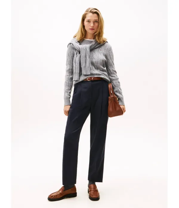 Шерстяной свитер regular fit Tommy Hilfiger, серый — фото 2