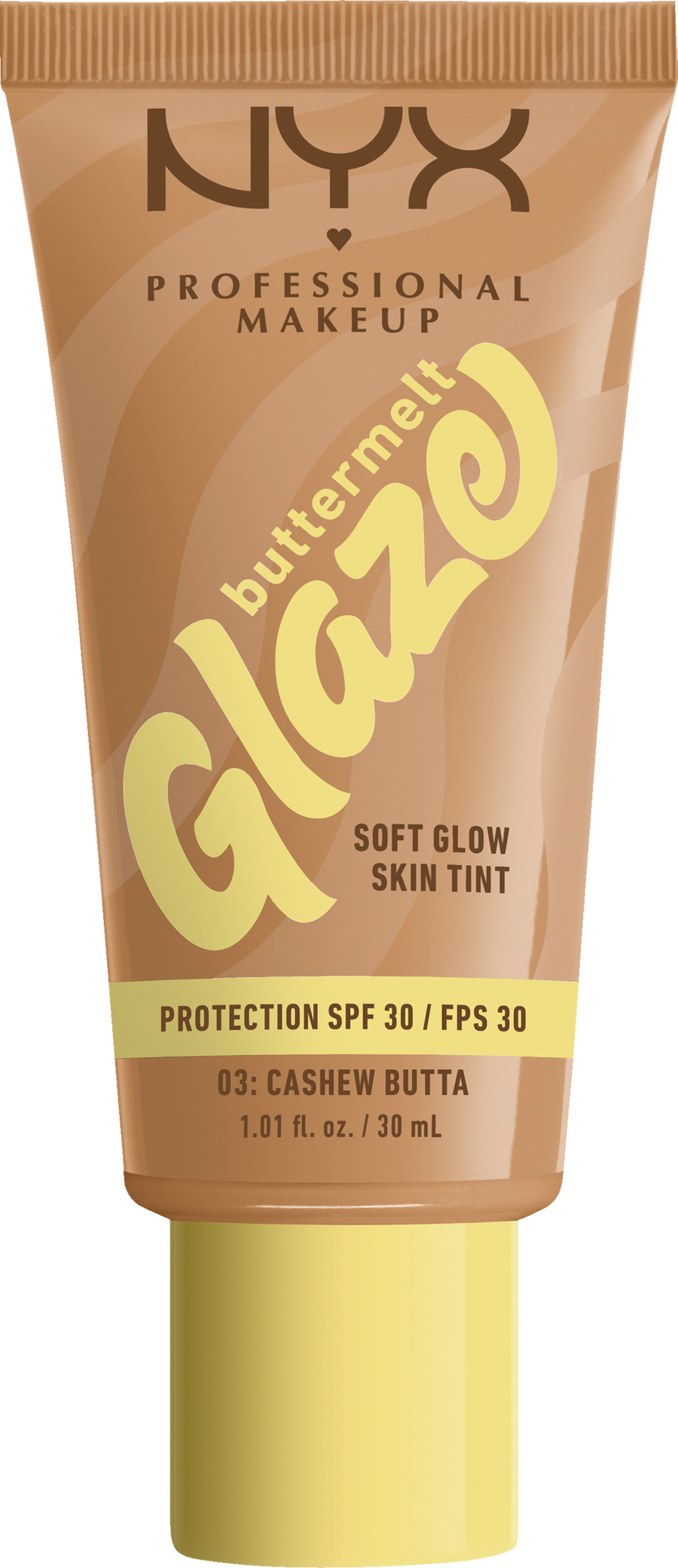 

Тональный крем NYX Professional MakeUp Buttermelt Glaze Foundation 03 Cashew Butta LSF 30