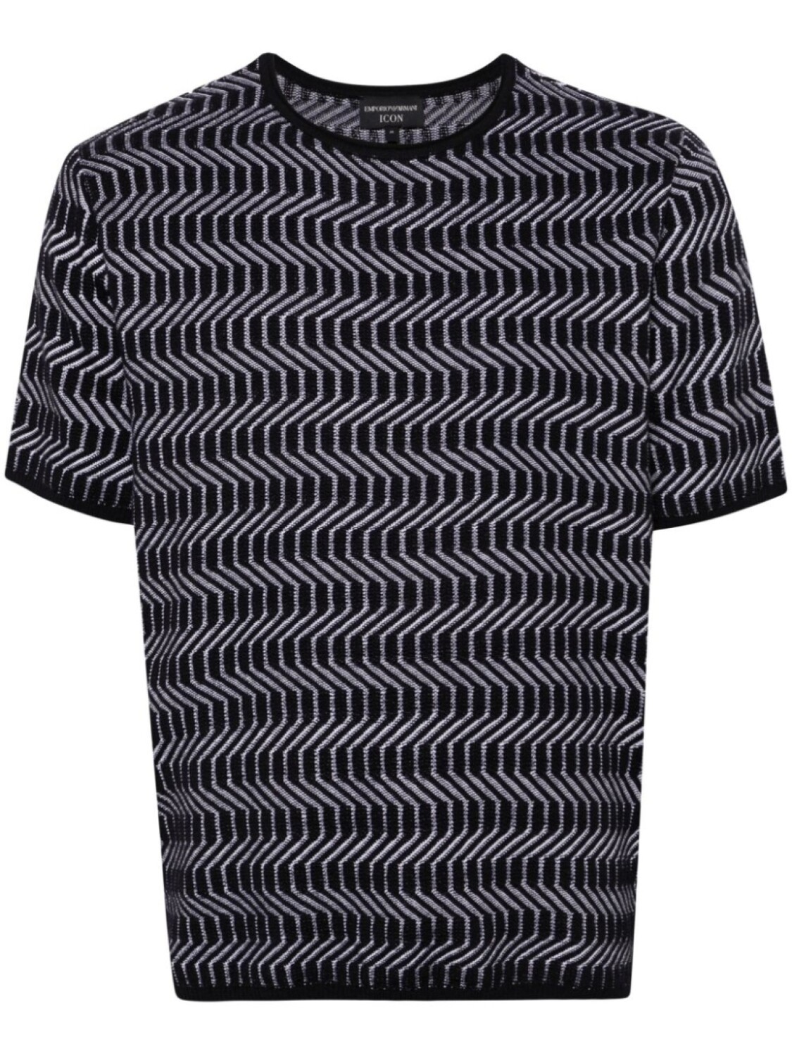 

Emporio Armani свитер с узором зигзаг, синий