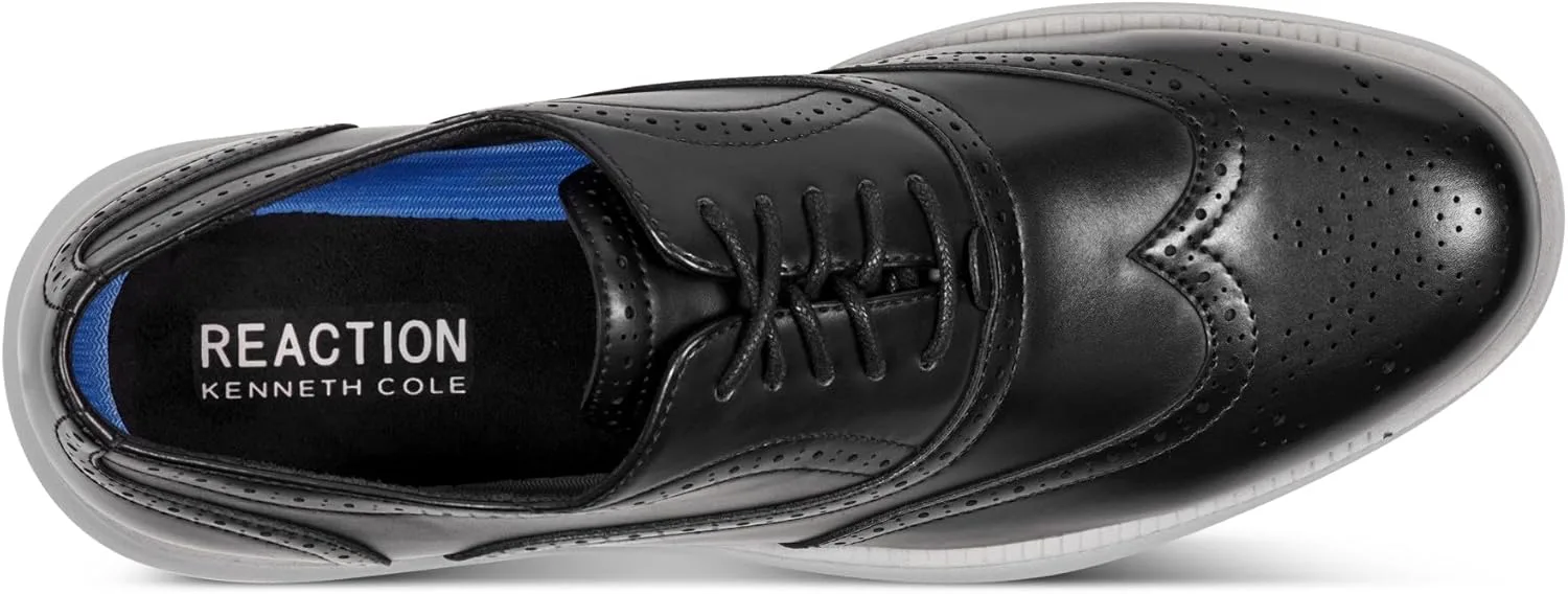 Мужские оксфорды Kenneth Cole REACTION Nio Wing на шнурке, черный — фото 4