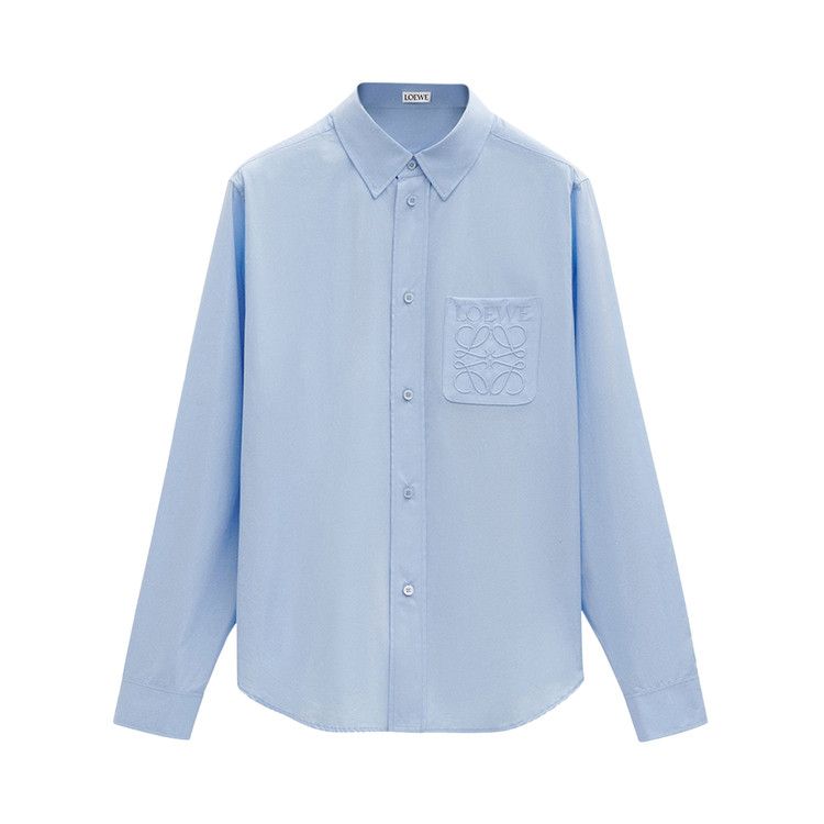 

Рубашка Loewe Anagram Embroidered Shirt, Light Blue