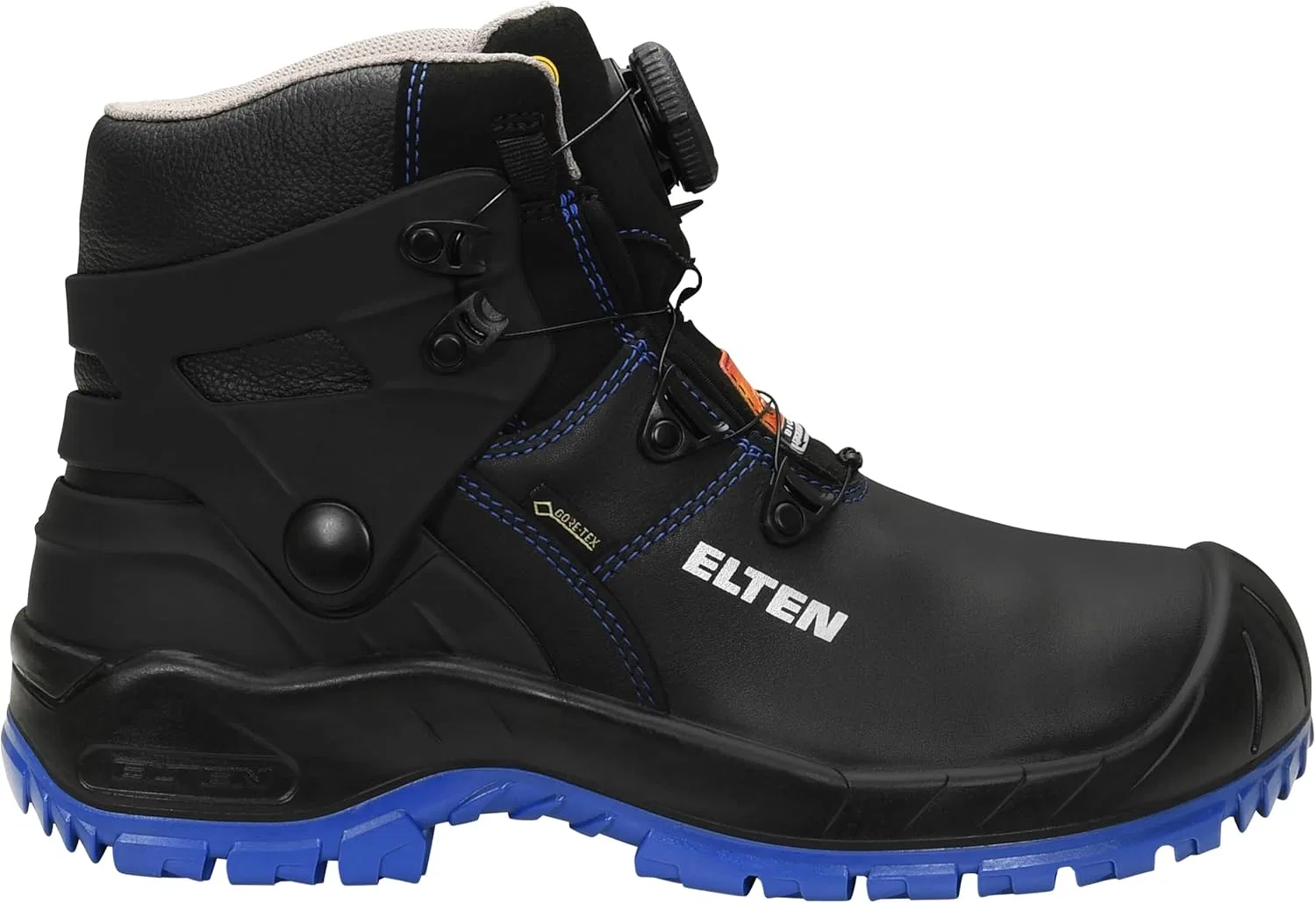 Ботинки ELTEN Sicherheitsschuhe Renzo Biomex GTX BOA Blue Mid ESD S3, Damen und Herren, Leder, Stahlkappe, robust — фото 2