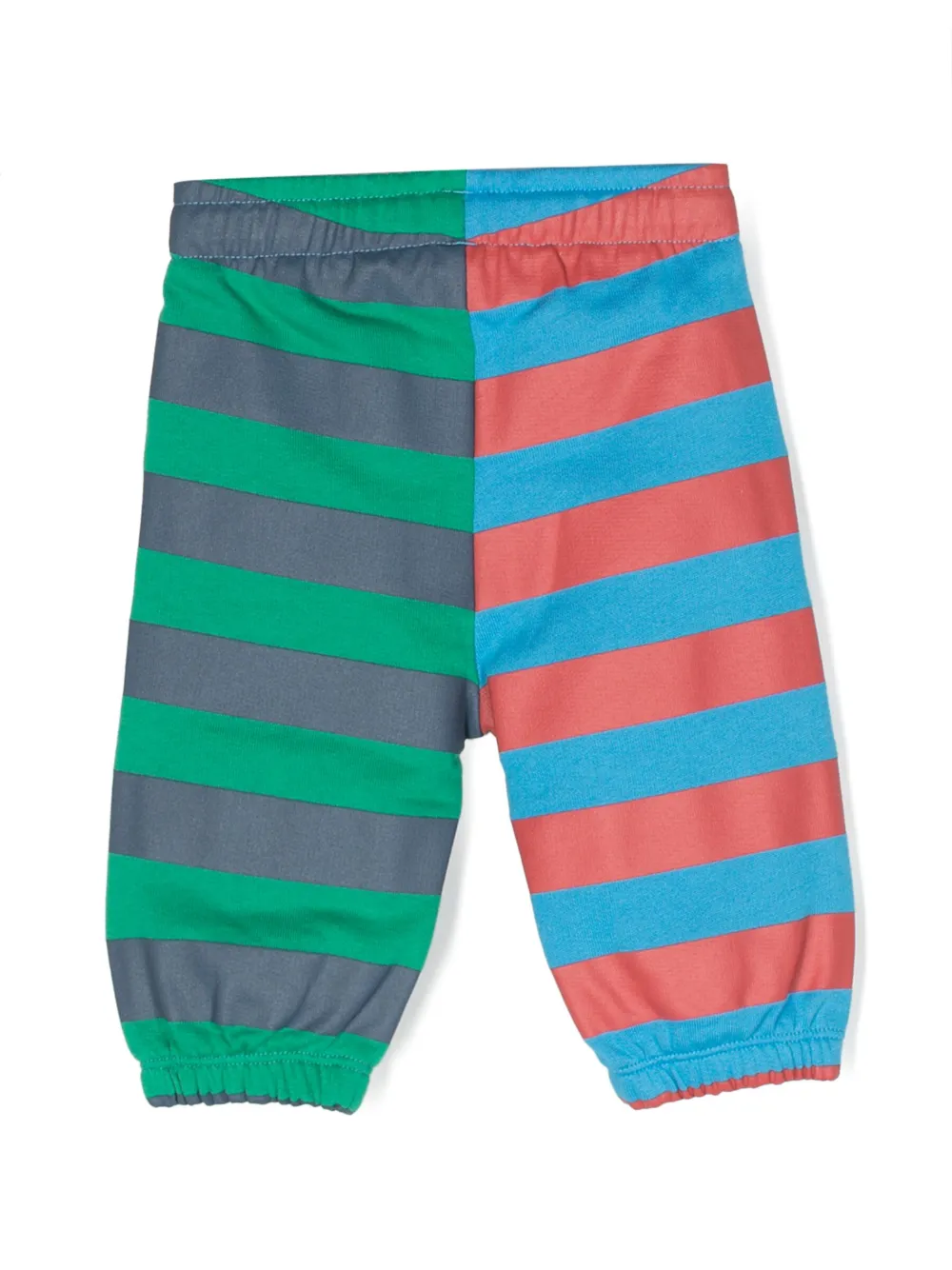 Полосатые спортивные брюки с кулиской Stella McCartney Kids, зеленый — фото 2