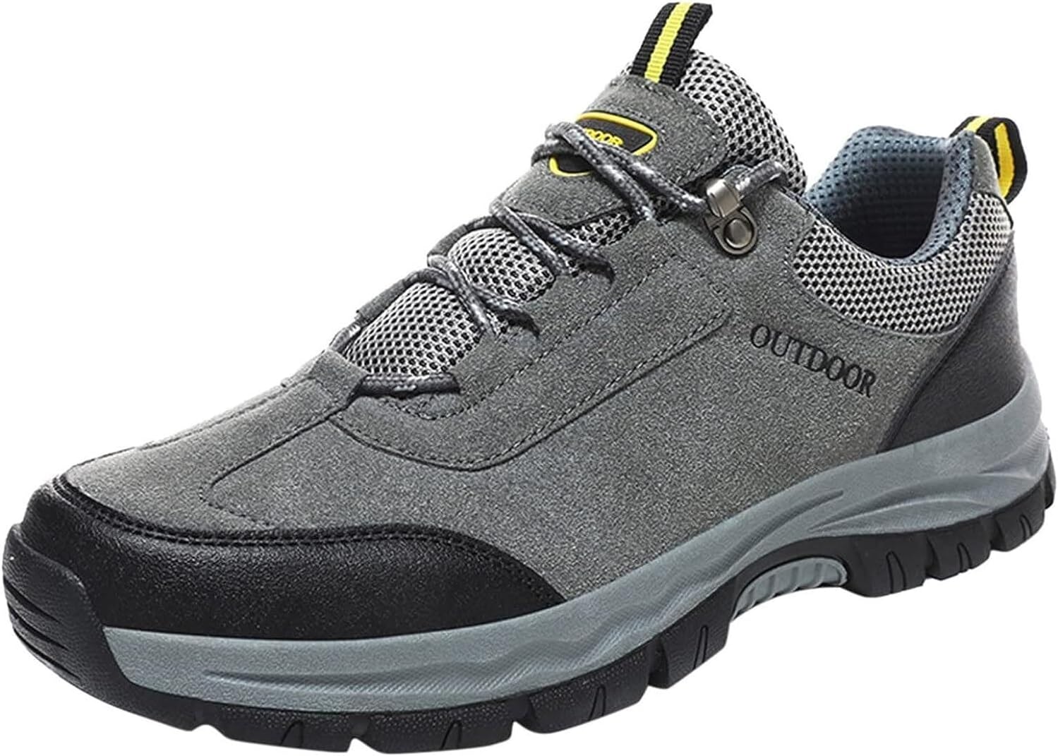

Мужские походные кроссовки с противоскользящей и износостойкой подошвой, удобные и дышащие, с толстой подошвой, модные повседневные спортивные кроссовки Generic, серый