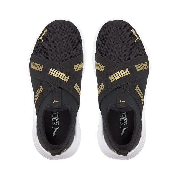 Кроссовки wired run slip-on 'black team gold' Puma, черный — фото 3