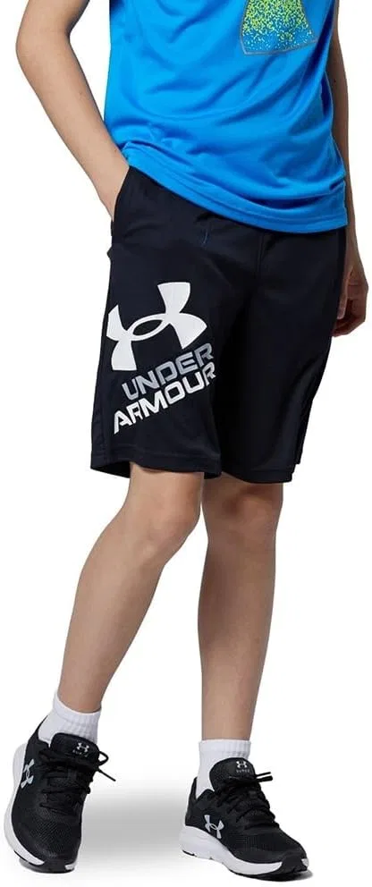 Детские шорты Under Armour Prototype 2.0 с логотипом, Black (001)/White — фото 2