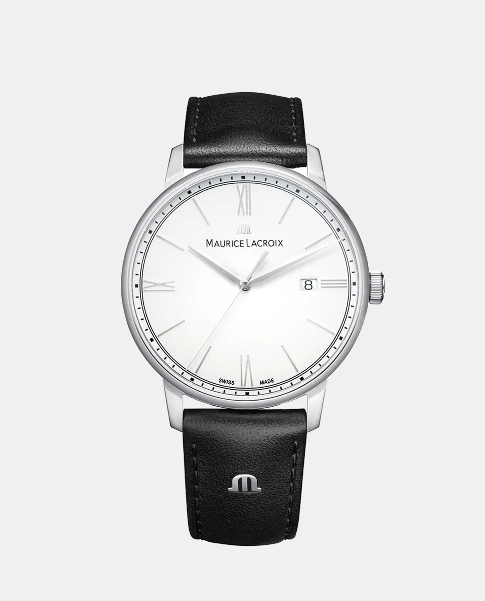 

Мужские часы Eliros EL1118-SS001-110-2 из черной кожи Maurice Lacroix, черный
