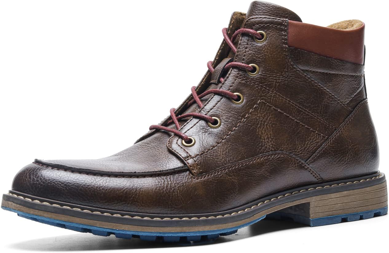 

Мужские армейские ботинки CrazycatZ, байкерские ботинки, ботинки с перфорацией, повседневные ботинки-чукка, ботинки с мыском, мужские ботинки-оксфорды из веганской кожи, коричневый