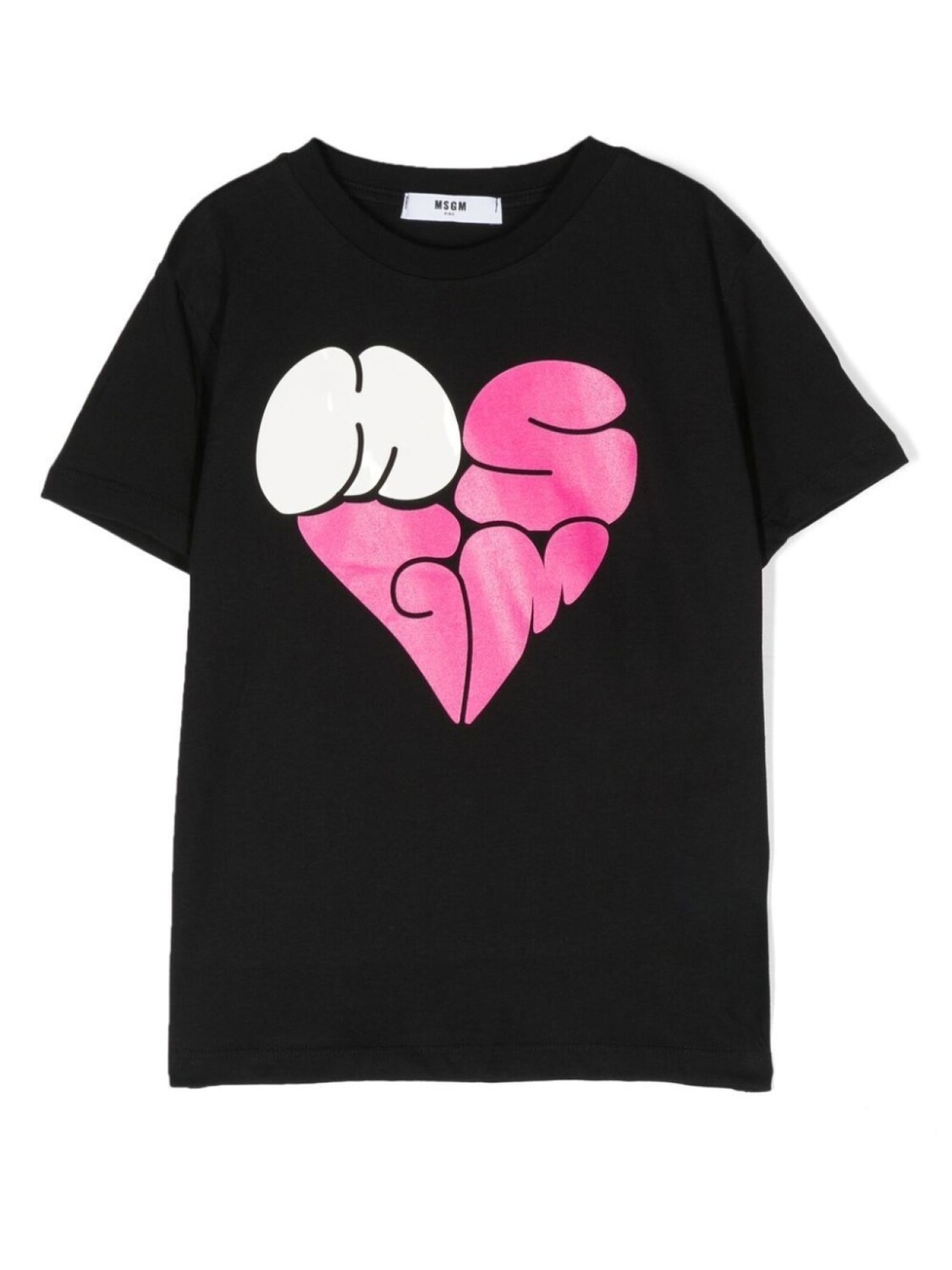 

MSGM Kids футболка с вышитым логотипом, черный