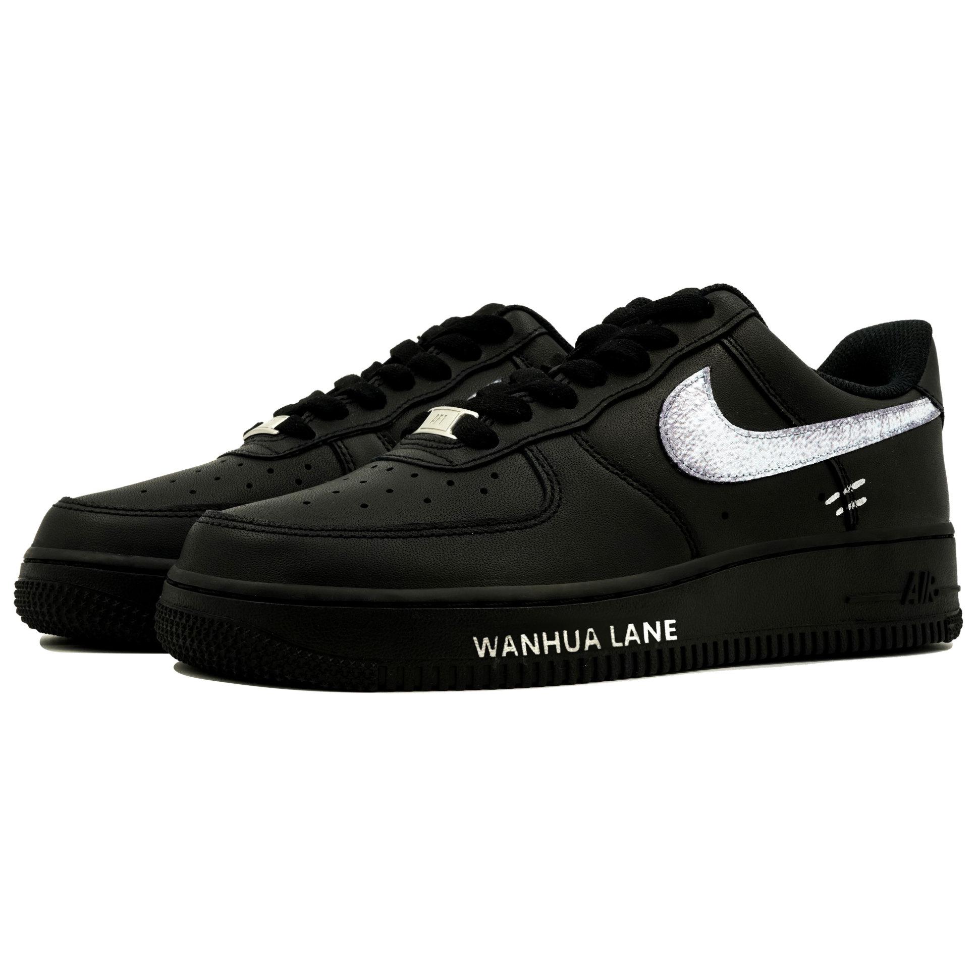 Nike Кроссовки Air Force 1 Kaleidoscope, Blade Runner низкие унисекс черно-белые, цвет Black — фото 4