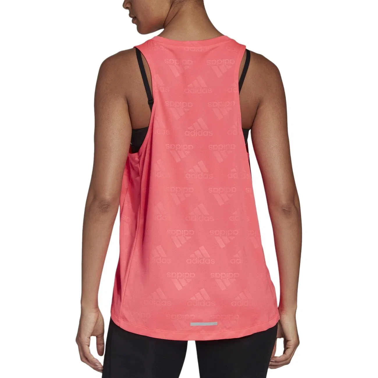 Топ женский Dark Pink, с круглым вырезом, умеренный racerback Adidas — фото 3
