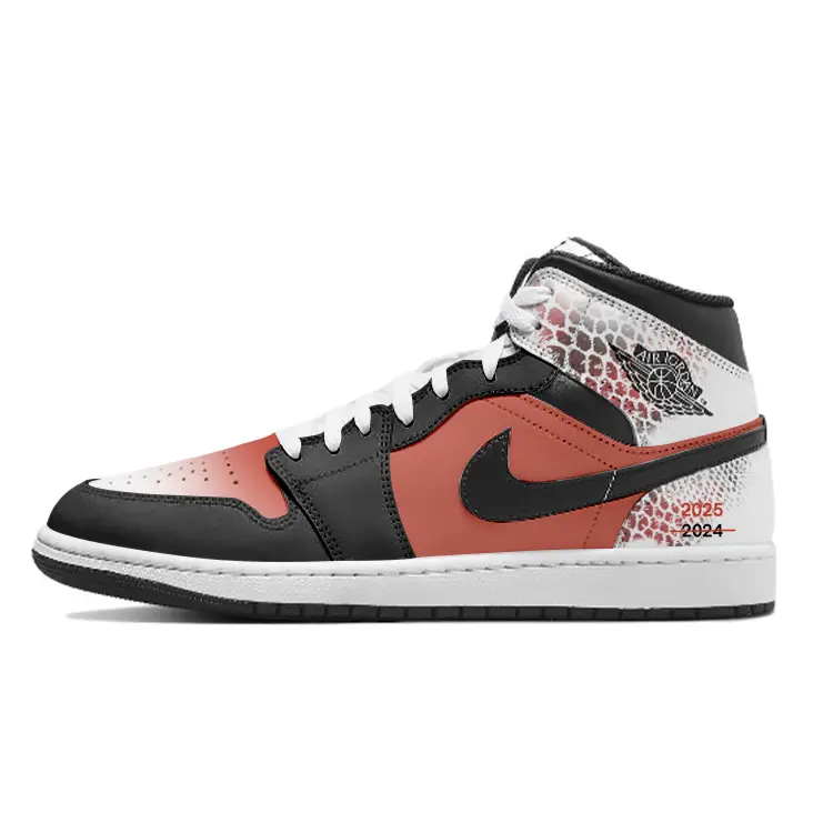 

Jordan Баскетбольные кроссовки Air 1 Durable Breathable Mid-Top Vintage, мужские, белые, черные