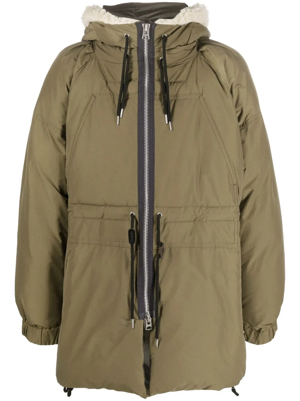 

Пуховик с капюшоном SACAI, зеленый