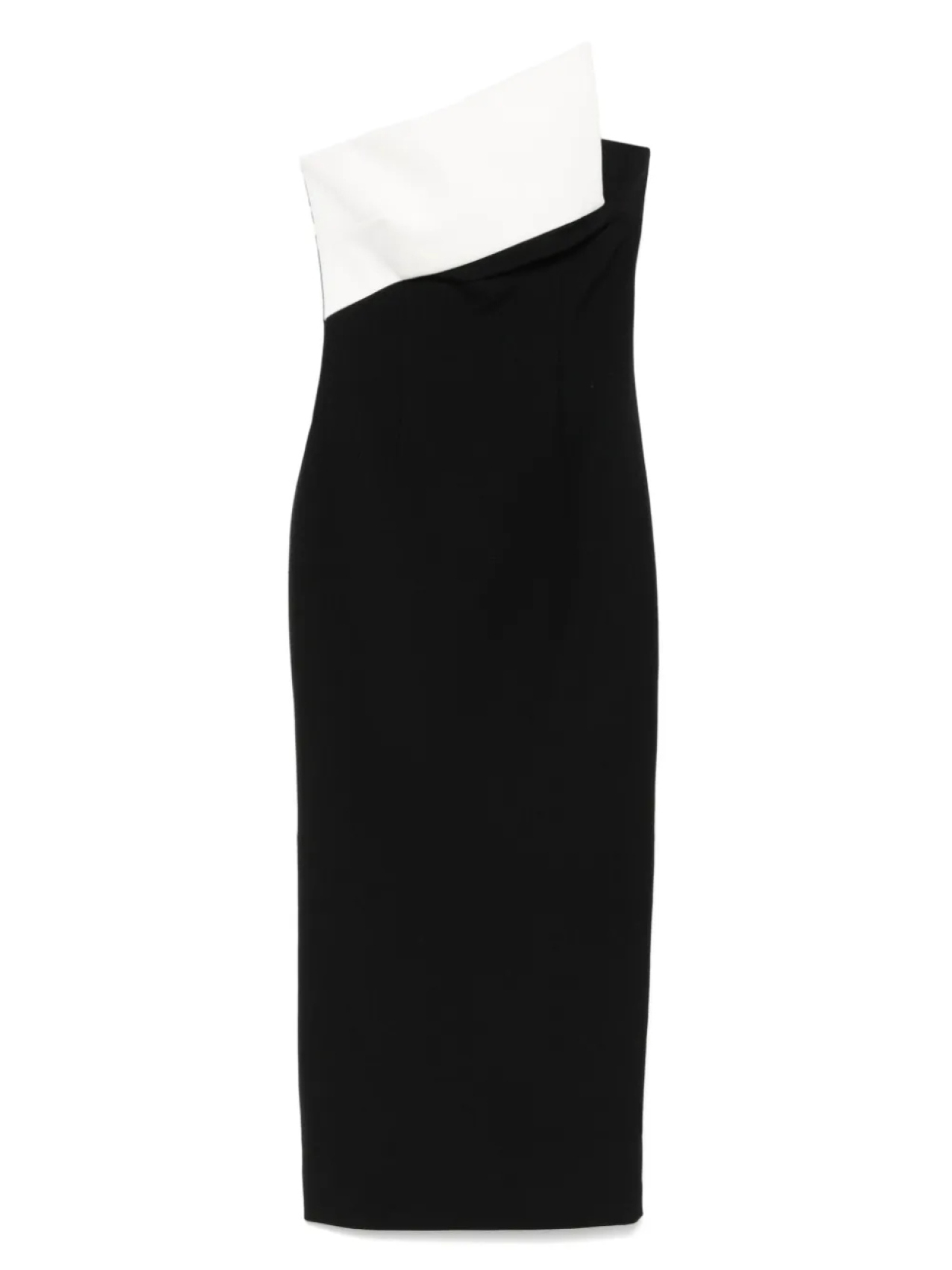 

Платье миди с контрастными вставками Roland Mouret, черный