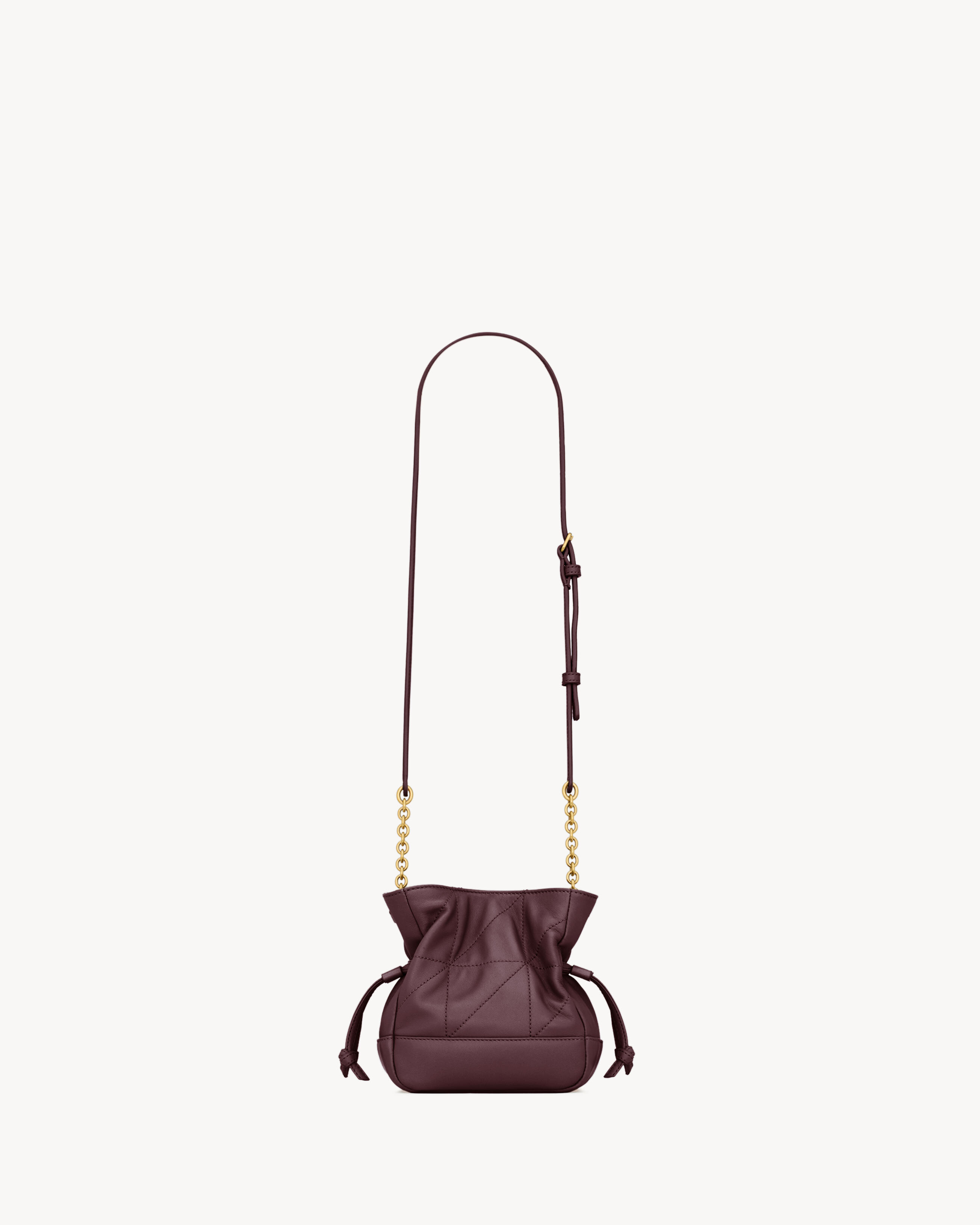 Мини-сумка на плечо JAMIE из овечьей кожи Saint Laurent, бордо — фото 2
