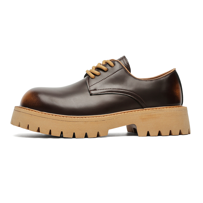 

MODENGPAN Мужские повседневные туфли мужские низкие топы коричневые, цвет Brown