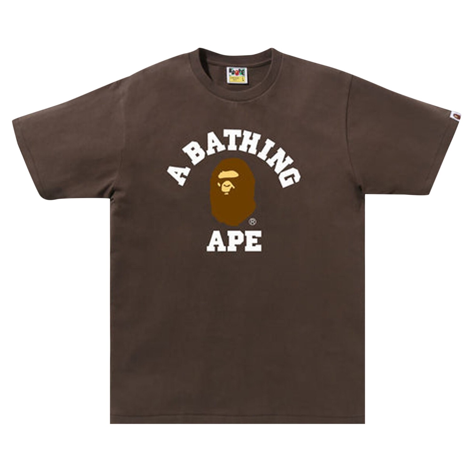 

Футболка BAPE College, коричневая, Коричневый, Футболка BAPE College, коричневая