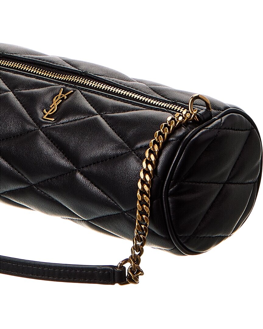

Кожаная сумка через плечо Saint Laurent Sade Tube, черный