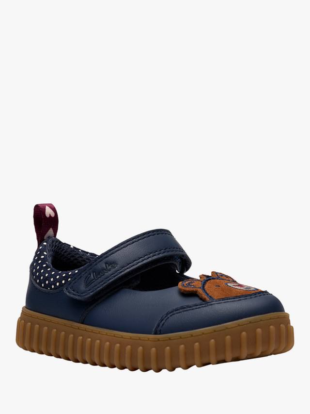 Туфли Clarks Kids' Cove Beam T, кожаные, темно-синие — фото 4