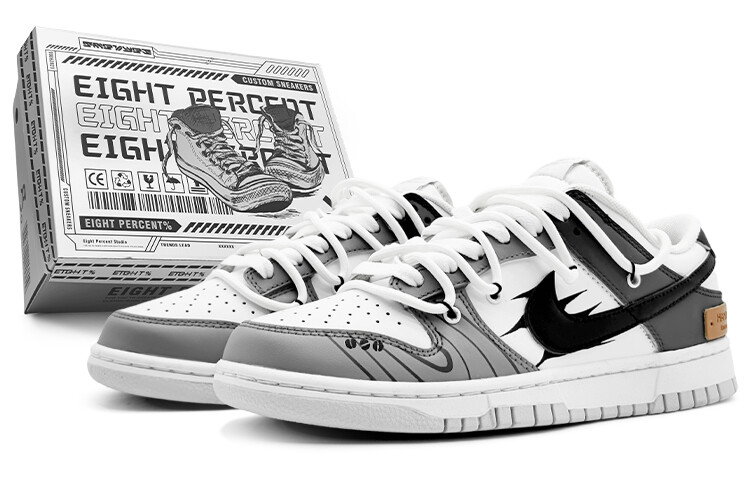 

Кроссовки Nike Dunk Skateboarding Shoes Unisex Low-top White/gray, светло-серый
