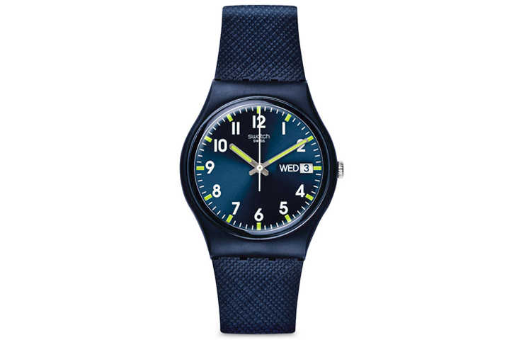 

SWATCH Часы Unisex 34mm Blue Watch, Blue Dial