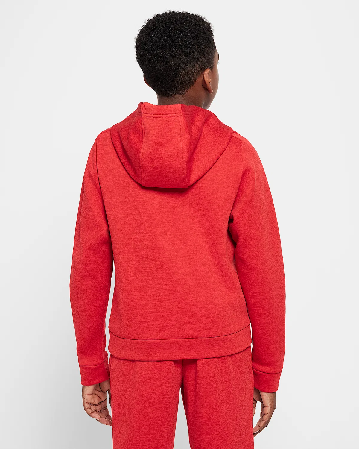 Детская худи Nike Therma-FIT Big Kids' Multi Stain Repel, Gym Red/University Red/Heather/White — фото 2