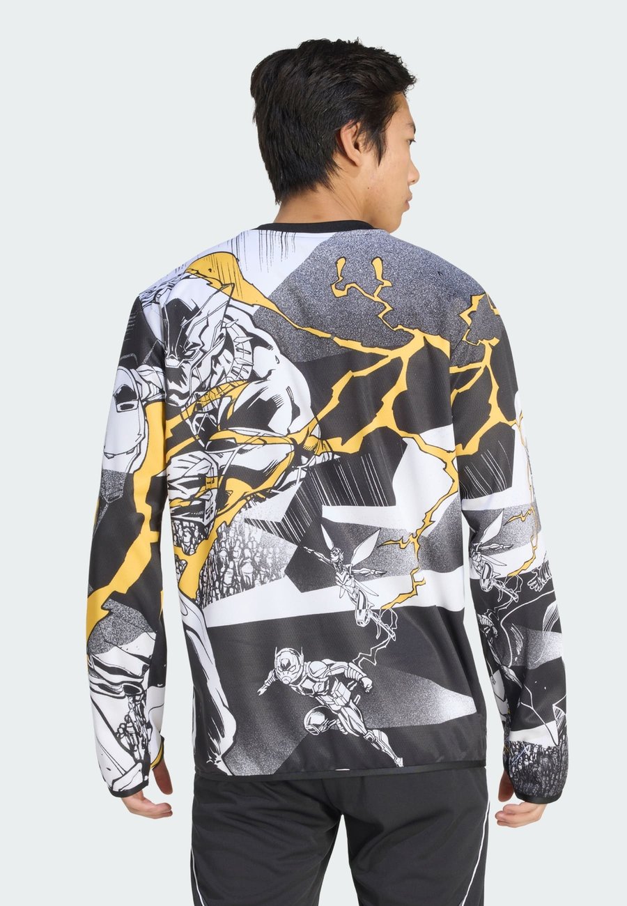 Толстовка Adidas Performance REAL MADRID AVENGERS 25/26 PRE-MATCH WARM, Whit Black Bold Gold/White — фото 2